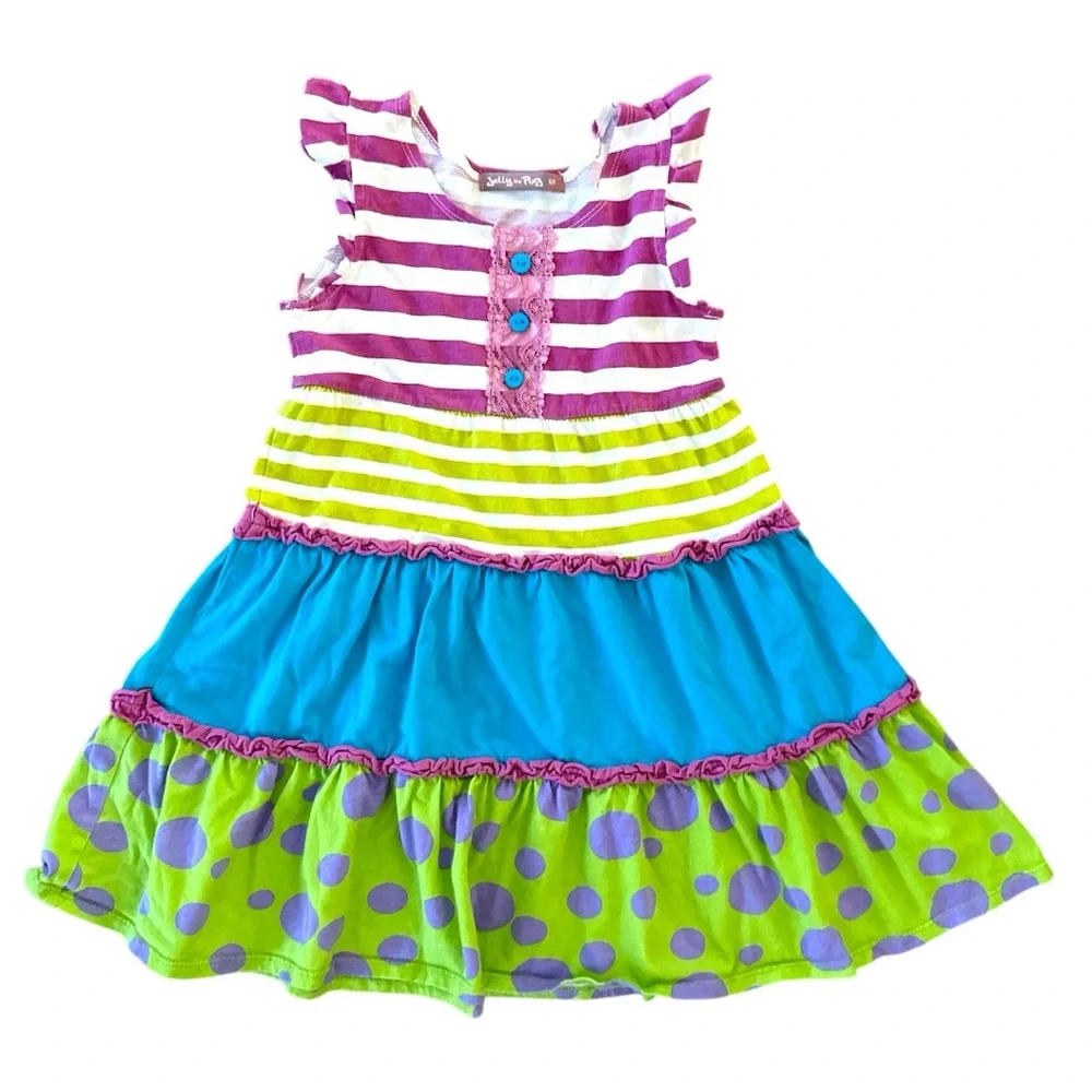 Girl’s Size Small 6 clothes lot Dresses, Jean skirt, matching outfits - Picture 8 of 9